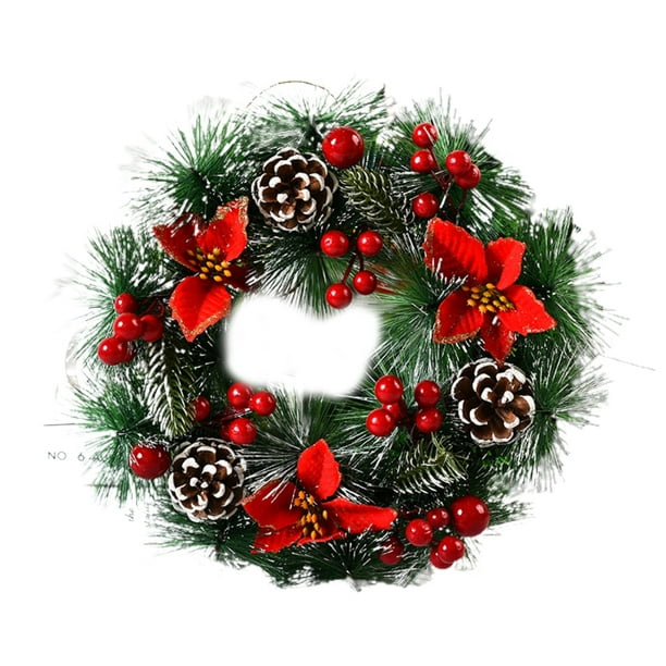 Navidad Guirnalda Colgante De Navidad Artificial Para La Pared De La Puerta Principal Árbol Fiesta De Navidad Decoración De La Ventana De La Tienda seitruly HA041999-02