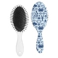 thumbnail image 2 of Cute Lobster and Sea Life Hair Brush with Vintage Nautical Theme, Tropical Coastal Starfish and Marine Ocean Paddle Detangler Brush for Women Men Kids, 2 of 7