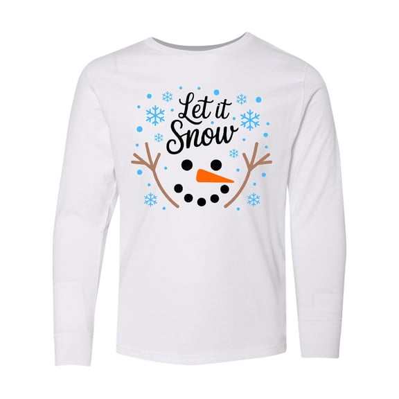Inktastic Let It Snow Long Sleeve Youth T-Shirt
