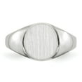 thumbnail image 4 of 14K White Gold Ring Band Signet 9.0x9.0mm Closed Back, Size 9, 4 of 5