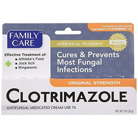 Family Care Clotrimazole Anti Fungal Cream, 1% USP Compare To Lotrimin 1 oz. (10 Pack)