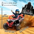 thumbnail image 3 of Qaba 12V Licensed KAWASAKI TERYX KRX 2WD Electric Ride on Truck, Red, 3 of 10