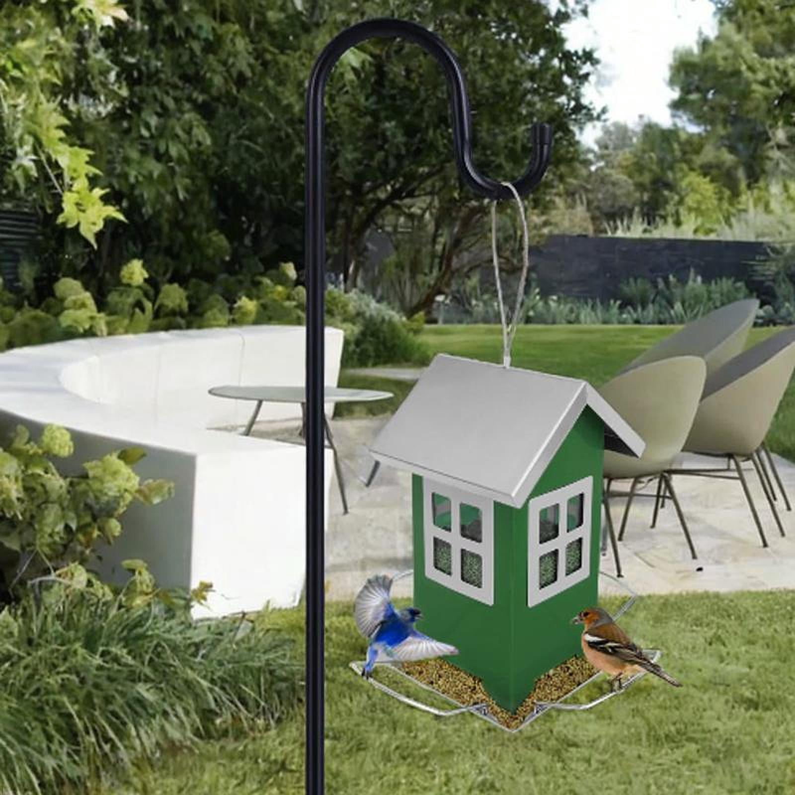 koolsoo Outdoor Bird Feeder Multifunctional Hanging Metal for Outside Courtyard Lawn