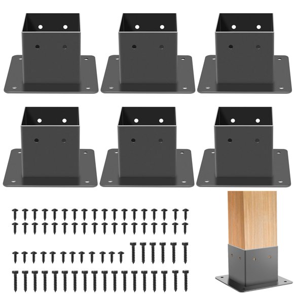 Soportes de postes FNXAOR 4x4 para barandillas de madera para terrazas y porches