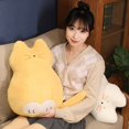 thumbnail image 2 of Cartoon/ Cute/ Soft/ Cat Plush Toy/ Squatting Cat Pillow with Long Beard and Small Eyes/ Doll/Children's Birthday Giftbrown48X35cm Deng Xun unisex, 2 of 2