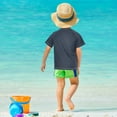 thumbnail image 4 of FORMRS Boys Rash Guard Short Sleeves Swim Shirt Quick Dry UPF 50+ Sun Protection, Sizes 3-12T, Pink Neon Road, 4 of 6