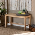 thumbnail image 6 of Baxton Studio Danyl Mid-Century Modern Oak Brown Finished Wood and Rattan Accent Bench,Wholesale Interiors, 6 of 7