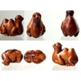 thumbnail image 4 of Carved Boxwood Resting Desert Camel Ojime/Netsuke Bead | 25x20.5x15mm | Brown | 1 Beads, 4 of 4