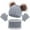 Gray, variant on Esaierr Kids Winter Hat Scarf Gloves Set 3pcs for Boys Girls,Baby Warm Knit Beanie Cap Circle Scarf Mitten with Fleece Lining for Children 1-5Years Old