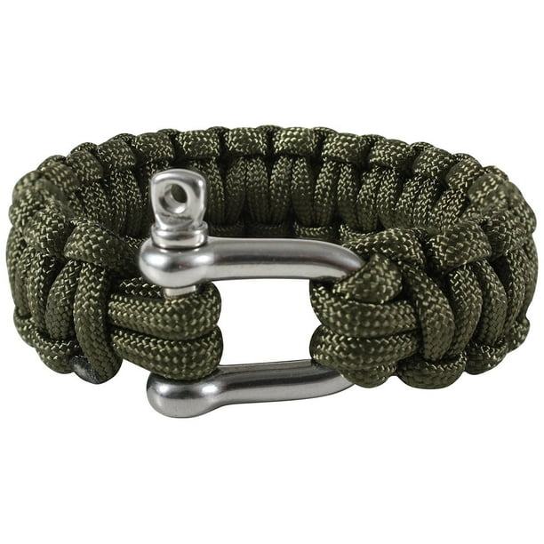 Rothco Paracord Bracelet With D-Shackle - Olive Drab, 8 Inches 
