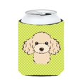 thumbnail image 1 of Checkerboard Lime Green Buff Poodle Can Or Bottle Hugger, 12 Oz., 1 of 1