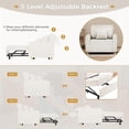 thumbnail image 5 of YODOLLA 3-in-1 Futon Convertible Sleeper Sofa Bed Chair for Living Room,Pull Out Couch in White, 5 of 7