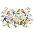 thumbnail image 1 of Wall Stickers For Living Room Tree Branches And Birdcage Design Glossy Finish 40 cm x 60 cm Single Piece, 1 of 7