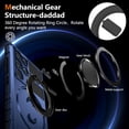 thumbnail image 3 of Phone Case for Samsung S22 Ultra Case with Ring Magnetic Fits Wireless Charger, 2 in 1 Soft TPU and Hard PC Cover Samsung Galaxy S22 Ultra Case Shockproof Rugged Black (Blue), 3 of 17