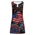 thumbnail image 4 of Wycnly Formal Dresses for Women 4th of July Fashion Keyhole Patriotic Tunic Tank Short Dresses Sleeveless Crewneck Independece Day Graphics 2025 Summer Mini Dress Black m, 4 of 5