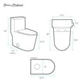 thumbnail image 5 of Dreux One-Piece 12" Rough-in 1.28 GPF Right Flush Elongated Toilet in Glossy White, 5 of 8