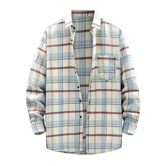 Men Shirts 2025 Men Fashion Casual Fashionable Square Printing Lightweight Breathable Long Sleeve Lapel Formal Shirt