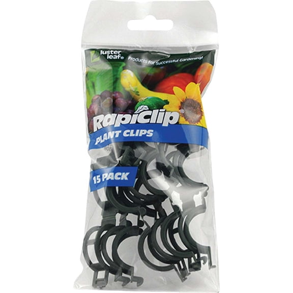 Rapiclip 1 In. x 1-1/2 In. Green Plastic Plant Support Clip (15-Pack) 808