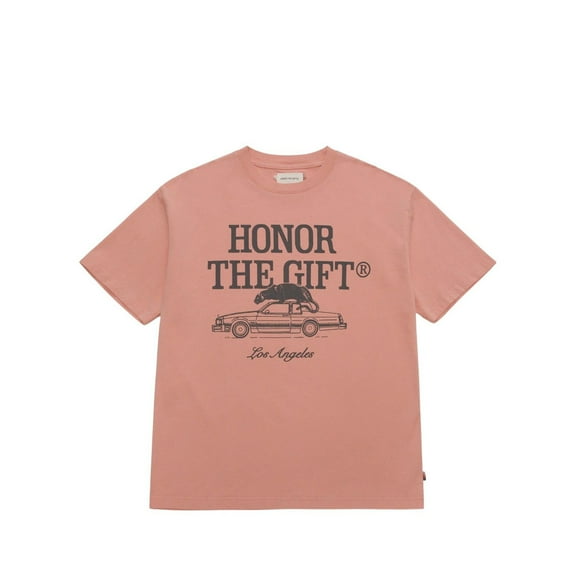 Honor The Gift Men's HTG Pack Relaxed Oversized Box Fit Tee T-Shirt (Large, Peach)