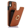 thumbnail image 4 of Case for iPhone XR Wallet Phone Case with Ring Stand & Adjustable Crossbody Strap, Stylish Multi-Funtional Accordion Style Flip Case with Card Slots for Women Girls, Brown, 4 of 11