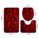 thumbnail image 3 of Set de alfombrillas de baño rojas para San Valentín - Alfombra antideslizante de 3 piezas, poliéster suave absorbente de agua, lavable a máquina, 45x75cm & 45x38cm & 35x45cm, 3 of 8