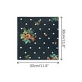 thumbnail image 2 of INSPIRE CHIC Father's Day Men's Floral Print Soft Pocket Squares 1 Pcs Dark Blue One Size, 2 of 5
