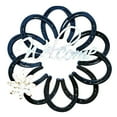 thumbnail image 2 of Horseshoe Wreath for Front Door, Recycled Metal Crescent Wreath with Floral Accents, Outdoor Wall Hanging Decor for Patio, Anniversary Gift for Couples, Home Welcome Sign Decorations(Black), 2 of 4
