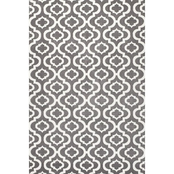 (027) 2x3 Scatter Mat, Gray Trellis Area Rug; Summit Collection Rug