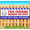 thumbnail image 1 of Face Covering Required For Entry 13 oz Vinyl Banner With Metal Grommets, 1 of 4