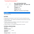 thumbnail image 2 of Rear Left Parking Brake Cable - Compatible with 1980 - 1991 Ford F-350 1981 1982 1983 1984 1985 1986 1987 1988 1989 1990, 2 of 2