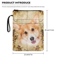 thumbnail image 6 of Xoenoiee Corgi Dog Flower Print Book Sleeve Book Covers Washable Book Protector Pouch Fabric with Zipper for Book Lovers, Medium 11.4 Inch x 8.7 Inch, 6 of 6