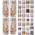 thumbnail image 3 of Two Pairs 3D Pattern Manicure Print Socks Funny Hidden Running Socks Women Personalized Stockings compression stockings Multicolor, 3 of 3
