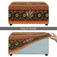 thumbnail image 5 of Xixirimido Aztec Tribe Hummingbird Sunflower Pattern Ottoman Cover Rectangle Storage Ottoman Slipcover Stretch Footrest Stool Covers with Elastic Band for Rectangle and Square Ottoman,Large, 5 of 7