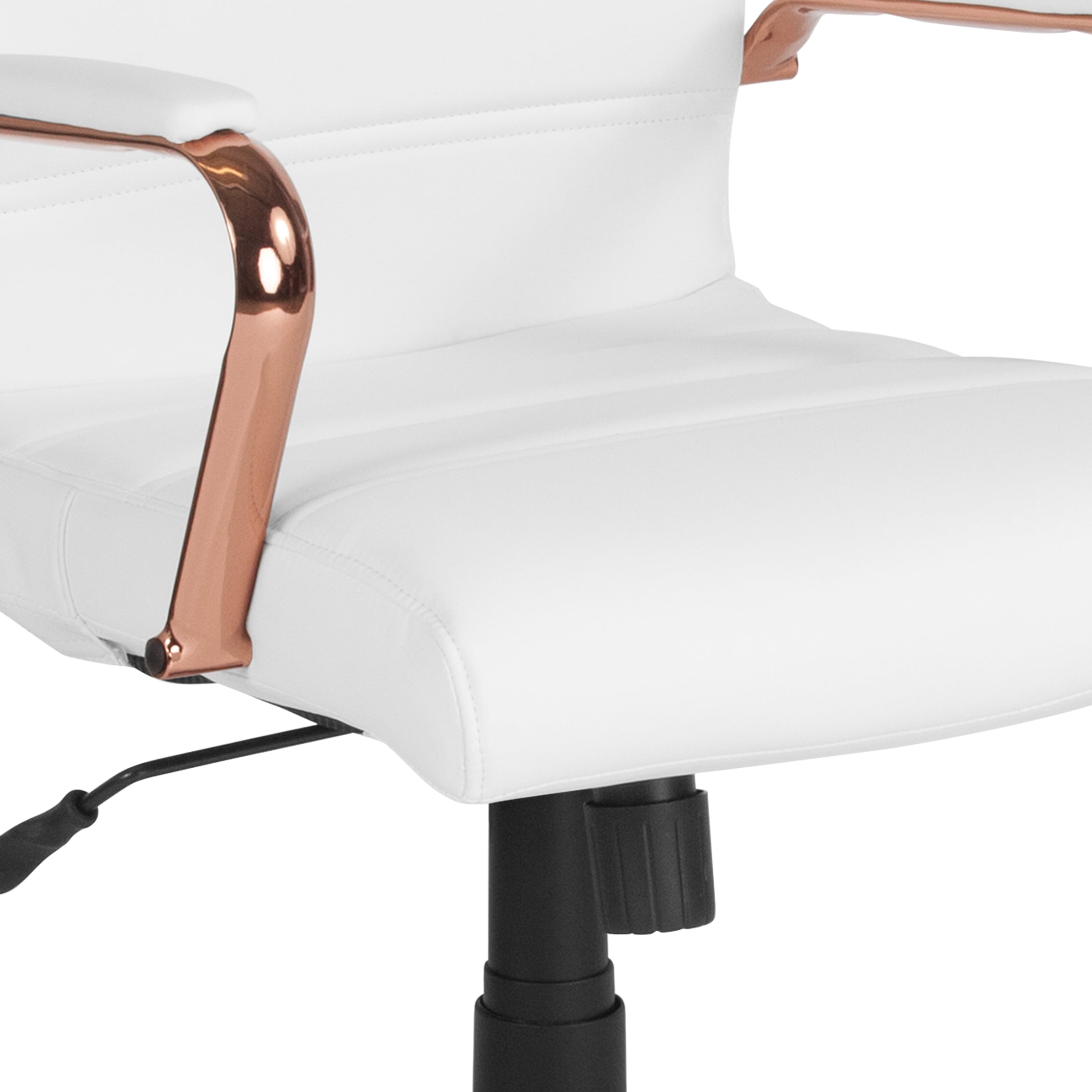 White and rose gold computer chair hot sale