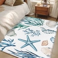 thumbnail image 4 of 3'x5' Area Rugs, Summer Coastal Indoor Outdoor Area Rug for Living Room Bedroom, Ocean Watercolor Starfish Shell Seaweed Washable Bathroom Rugs Kitchen Floor Carpet Mats Home Decor Aesthetic, 4 of 8
