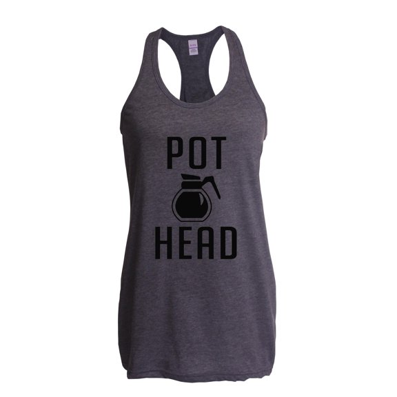 Women's Racerback Tank Top - Coffee Pot Head