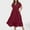 Red, variant on GaThRRgYP Summer Dresses for Women under $10,Plus Size Women Fashion Summer Spring Casual V-Neck Solid Color Pocket Short Sleeve Dress Red L