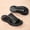 Black, variant on Men's Summer New Casual Beach Sandals, Thick-Soled Dad Slippers, Non-Slip