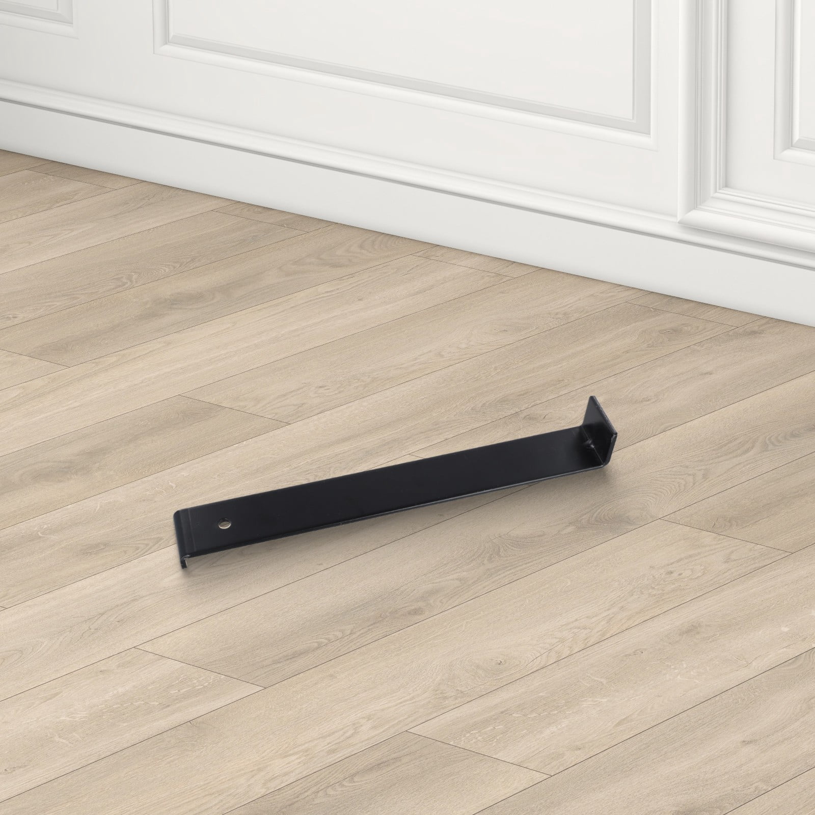 KDJ Heavy Duty Pull Bar Flooring Installation Tool for Laminate Vinyl Plank Hardwood Floor Steel Construction Professional Use Near Walls Narrow Places Black
