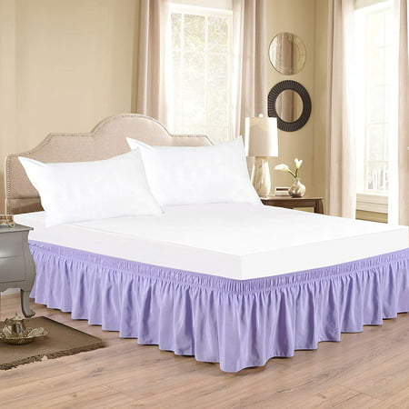 Wrap Around Bed Skirts Lavender For, Wrap Around Bed Skirt California King