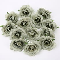 30*Flower Clearance! Nomeni 30Pc Rose Artificial Flower Single Head Silk Cloth Small Rose Artificial Flower, Fake Flowers Promotion Sale! Green