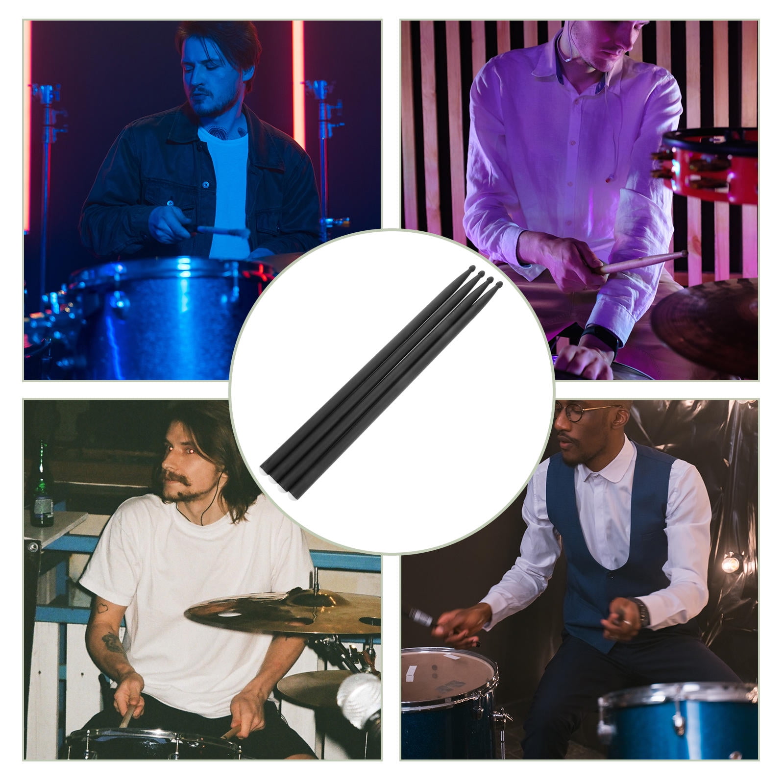 Raindrops Carbon Fiber Drumsticks Lightweight with Anti- Grip for Home Practice and Drum Set Playing