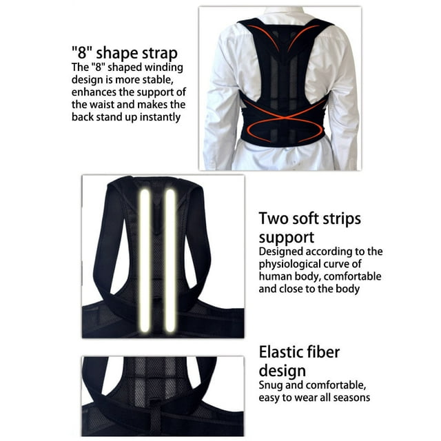 Correction de Posture Réglable Femmes Bandes de Soutien Multi-Tailles Corset pour Élastique Léger Corset Dos Adulte Travail Marche S