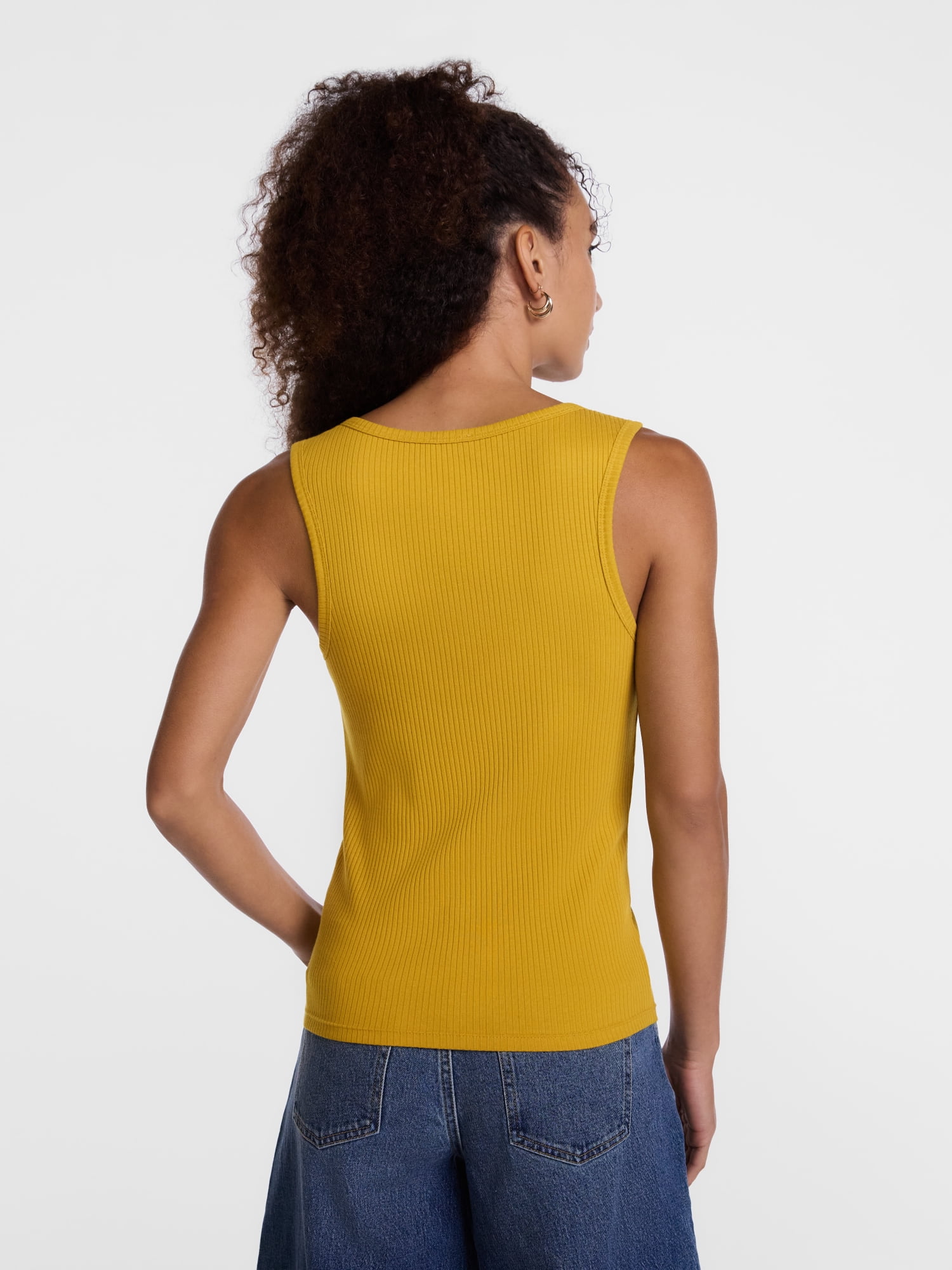 Scenario Women's Wide Ribbed Tank Top, Sizes XS-XXXL