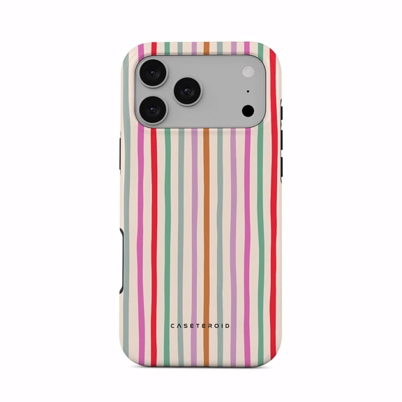 CASETEROID Tough Case for iPhone 17 Pro Max – Dual-Layer Protection, Shockproof [Compatible with MagSafe] – Daydream Stripes Case