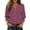 Purple, variant on Sexlip Womens Striped Button Down Shirt 3/4 Sleeve Design Breathable Fabric Relaxed Silhouette for Casual Outings Purple L