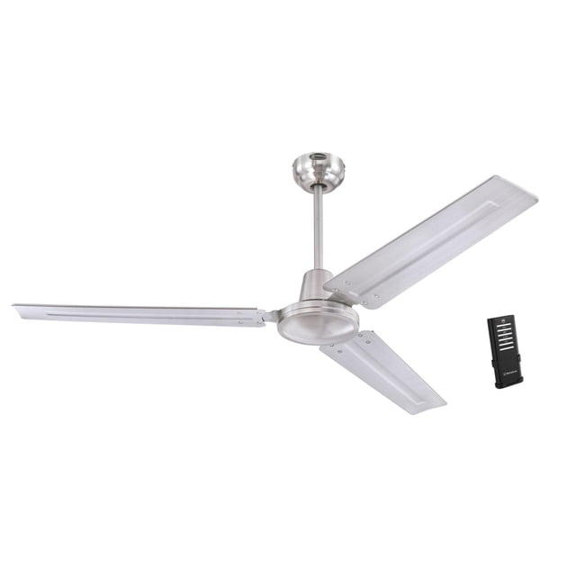 Westinghouse Lighting 7238100 Jax, Modern Industrial Style Ceiling Fan with Remote Control, 56 Inch, Brushed Nickel Finish