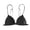 Black, variant on Bras for Women Full Coverage Stretch Triangle lette Comfortable Push Up Bra