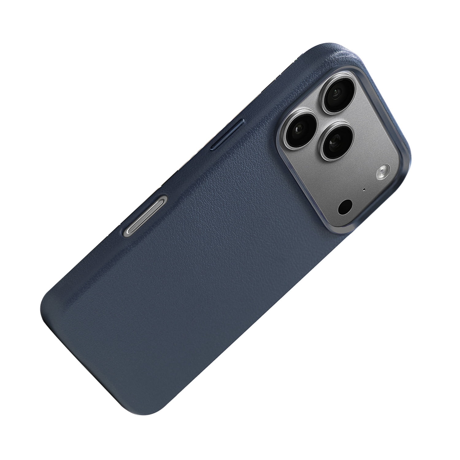 Soft Leather Protective Case Compatible with Wireless Charging for iPhone 17 Pro Max - Navy Blue