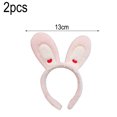 thumbnail image 2 of Paquete de 2 diademas de conejo de Pascua con disfraz de orejas de conejo, bonitas diademas de conejo de peluche de dibujos animados Adepaton BST3005060-1, 2 of 5